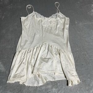 Vtg Henson Kickernick Nightgown Womens Large Sheer Embroidered Fairy Whimsy Sexy